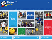 Tablet Screenshot of happyfeetsocal.com